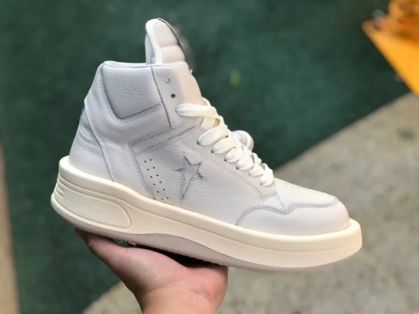 Converse Joint Model High-Top Off-White Rick Owens DRKSHDW x Converse Turbodrk Weapon Joint Modell rutschfeste, verschleißfeste High-Top-Retro-Basketballschuhe für Männer und Frauen