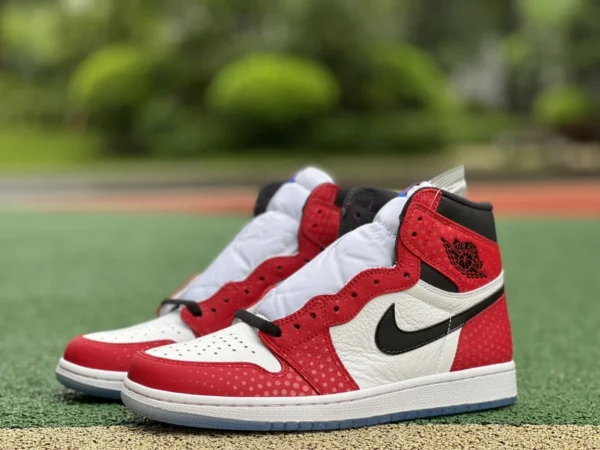 aj1 Spider-Man Pure Original Air Jordan 1 Retro High AJ1 Spider-Man Chicago Weiß Rot 555088-602