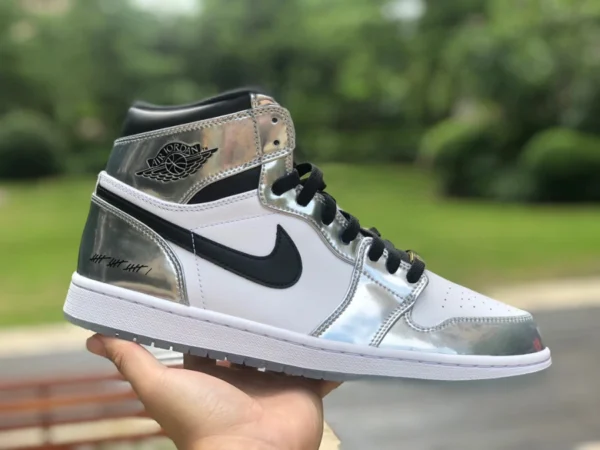 aj1 Leonard reine Originalversion der stärksten Ware Air Jordan 1 Pass The Torch AJ1 Leonard galvanisiertes Silber AQ7476-016