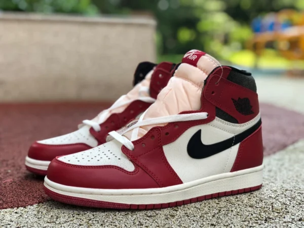 aj1 Chicago Distressed Air Jordan 1 AJ1 Retro High weiß und rot High Top Distressed FD1437-612