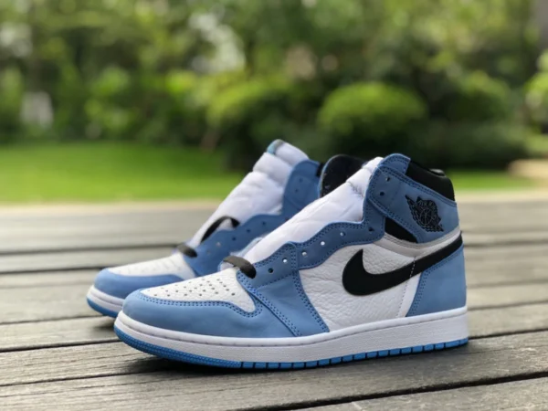 aj1 universitätsblau brandneue, reine Originalware von hoher Qualität Air Jordan 1 AJ1 UNC universitätsblau North Carolina blue obsidian 2.0 High Top 555088-134