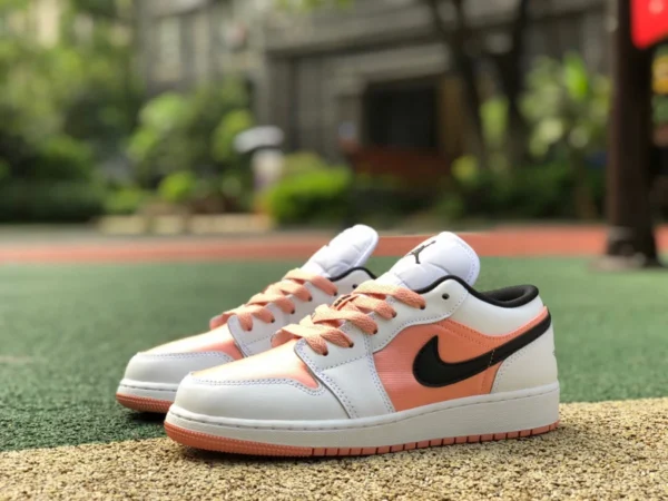 Aj1 Silk Rose Gold Low Pure Original Air Jordan 1 AJ1 White Pink Black Panda Peach Silk Rose Gold Damen Casual Low-Top-Sneaker DM8960-801