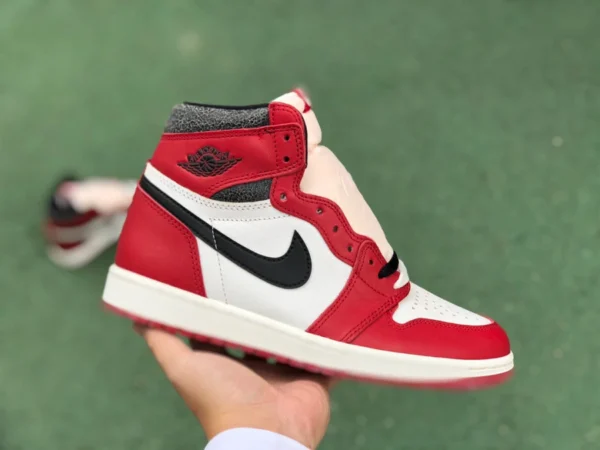 aj1 Chicago Distressed Cut reiner Original Air Jordan 1 High OG „Chicago Reimagined“ neuer Chicago Distressed Retro dz5485-