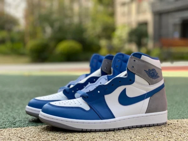 aj1 weiß grau blau High Top S2 Pure Original Air Jordan 1 High AJ1 blau weiß echt blau High Top Retro-Basketballschuhe DZ5485-410