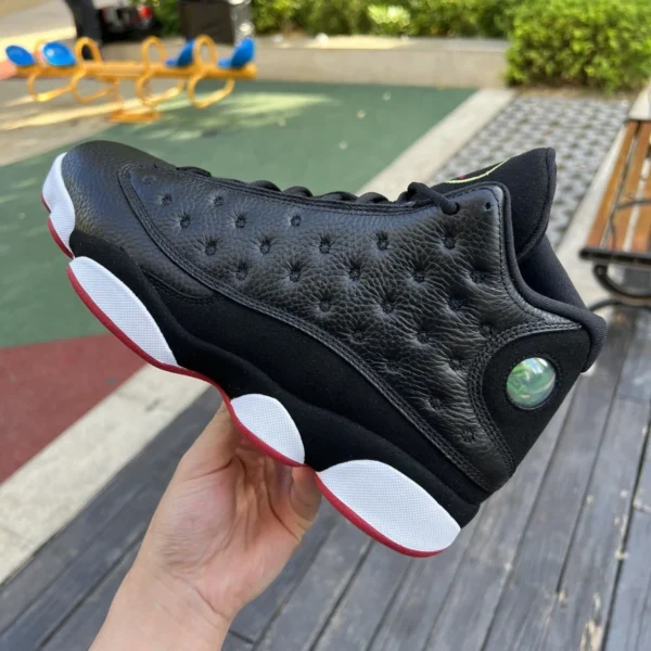 aj13 Playoff Pure Original 3D3 Farbe Cat Eye Air Jordan 13 „Playoffs“ Replik Playoff High Top Echtkarbonplatte 414571-062