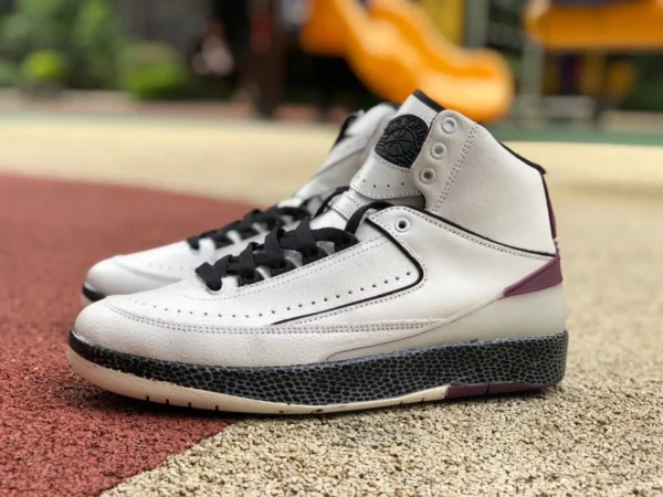 aj2 Schlangenprint Burgund A Ma Maniere x Air Jordan 2 Retro Retro-Basketballschuhe schwarz besprenkelt rot Schlangenprint DJ4375-160