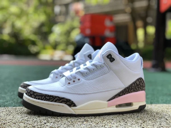 aj3 weiß braun rosa reines Original Air Jordan 3 AJ3 Dark Mocha weiß braun rosa Mokka Kirschblüte Retro-Basketballschuhe CK9246-102