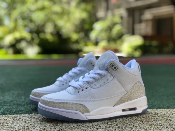 aj3 weiße Katze Air Jordan 3 Retro AJ3 reinweißes Knistermuster weiße Katze 136064-111