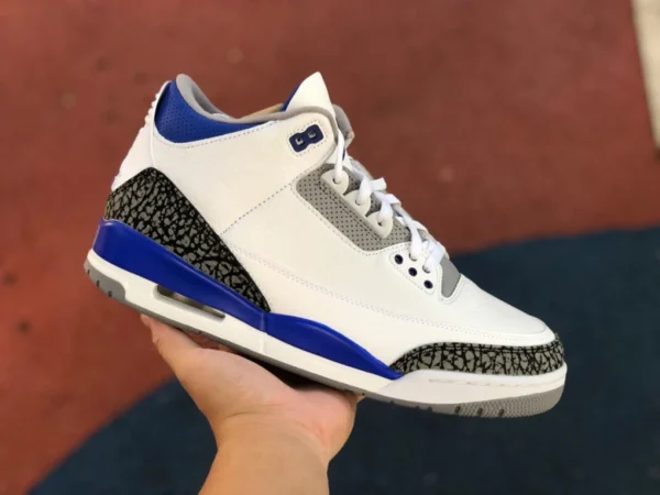 aj3 Racing Blue Pure Original Air Jordan 3 Retro Racer Blue Racing Blue Basketballschuhe CT8532-145