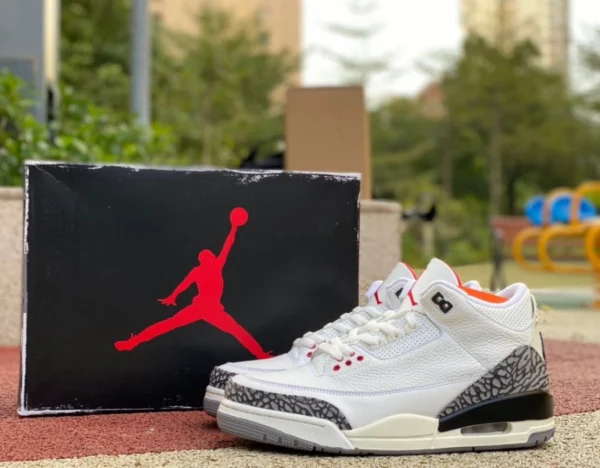 aj3 White Cement Distressed Air Jordan 3 oxidierte Weißzement Distressed Replik „White Cement Reimagined“ DN3707-100