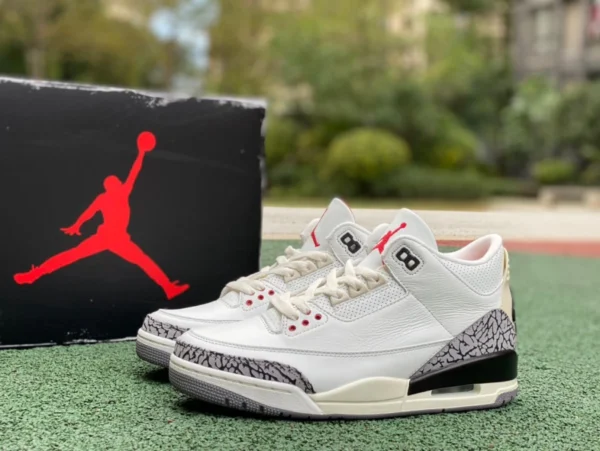 aj3 altes Weißzement-Schnittstück reine Original-Top-Ware Air Jordan 3 „White Cement Reimagined“ alte Weißzement-Replik DN3707-100