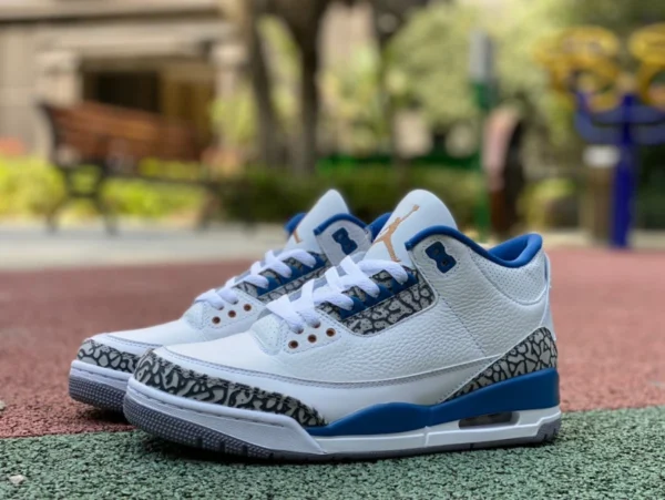 aj3 weiß und blau Wizards erste Schicht Leder empfohlene Version Air Jordan 3 Retro „Wizards“ Wizards ct8532-148