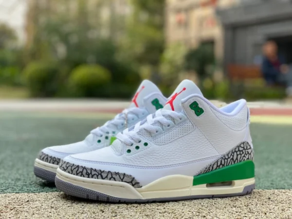 aj3 Lucky Green Weiß Grün Erste Schicht Leder Empfohlene Version Air Jordan 3 Retro „Lucky Green“ Trendige Retro-Basketballschuhe Lucky Green CK9246-136