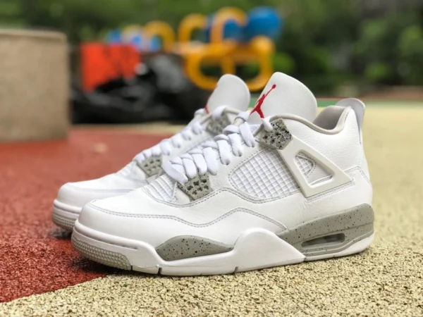 Aj4 White Oreo Pure Original Air Jordan 4 White Oreo Aj4 White Oreo Grey und White Cement Splash Ink CT8527-100