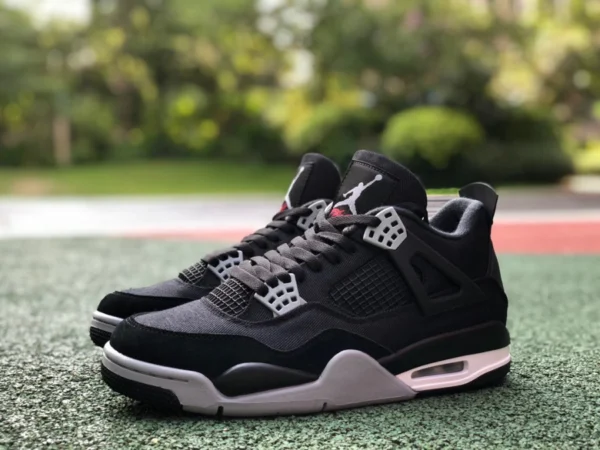 aj4 Little Eminem Black Pure Original Air Jordan 4 „Black Canvas“ Black Cat 2.0 Black Canvas DH7138-006