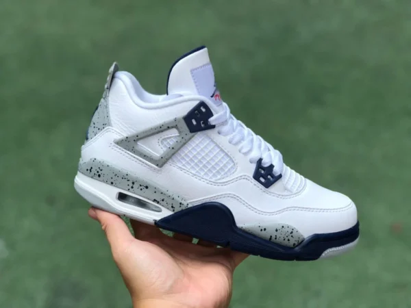 aj4 Navy Pure Original Damen Air Jordan 4 „Midnight Navy“ Marinefarbe 408452-140