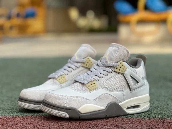 aj4 Grey Rabbit T1 pure original Air Jordan 4 SE Craft Mid AJ4 grau-grünes Wildleder Herren-Mid-Top-Basketballschuhe DV3742-021