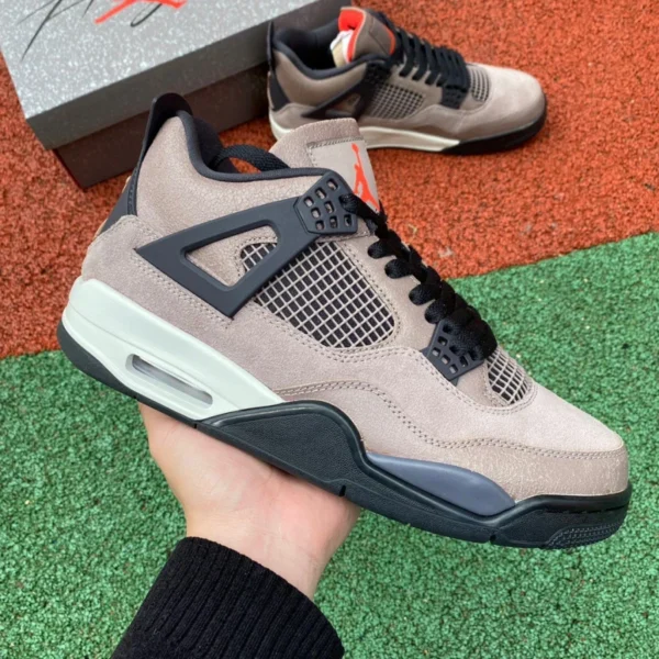 AJ4 Schwarz Braun Mokka Air Jordan 4 AJ4 Schwarz Braun Mokka Kleine TS-Trend-Sneaker aus Wildleder DB0732-200