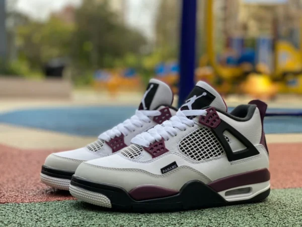 aj4 Paris erste Schicht Leder empfohlene Version Air Jordan 4 PSG AJ4 Paris Burgund Saint-Germain Manchester United berühmte Basketballschuhe CZ5624-100