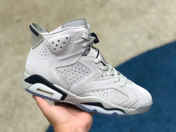 aj6 Georgetown Air Jordan 6 AJ6 Georgetown High-Top-Basketballschuhe aus grauem, blauem Wildleder CT8529-012