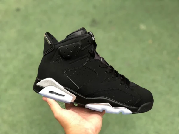 aj6 schwarz-silber High-Top reines Original Air Jordan 6 „Black Chrome“ schwarz-silber High-Top DX2836-001