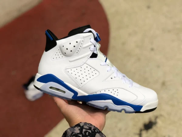 Aj6 Sports Blue Replik AIR Jordan 6 Sport Blue AJ6 Weiß Blau Sport Blau Weiß 384663-107