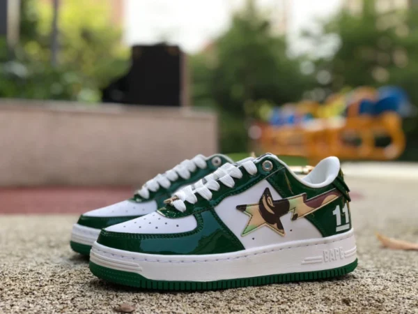 Ape Man grau weiß grün Tarnung neue Version BAPE STA SK8 neue Sneakers Star Freizeitschuhe Ape Man Low-Top-Sportschuhe