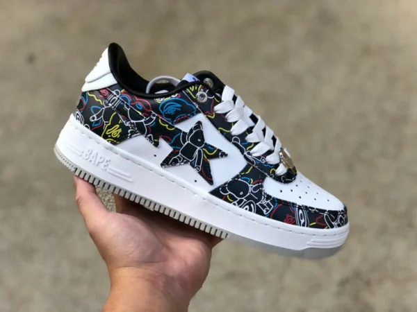 Ape Man Black Violent Bear Neue Version BAPE STA SK8 Neue Sneakers Star Freizeitschuhe Ape Man Low-Top-Sportschuhe