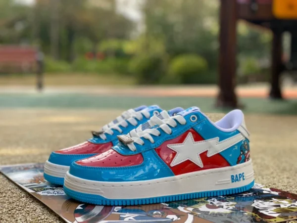 Ape Man Marvel Joint Captain America Marvel x Bape STA trendige Mode-Sneaker weiß, blau und rot Marvel Joint Captain America 1I73-191-903