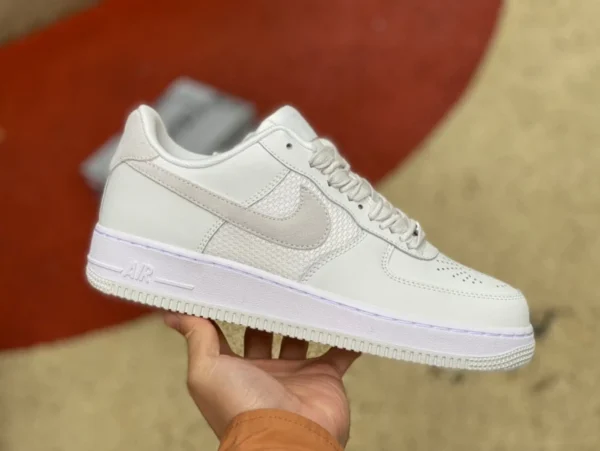 AF1 weiß und grau gemeinsames Modell reines Original Slam Jam x Nike Air Force 1 Low rutschfeste Low-Top-Sneaker weiß DX5590-100