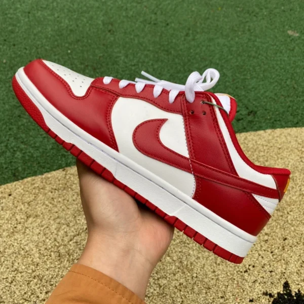 Dunk White Red Gold Label Pure Original Nike Dunk Low Retro Gym Red weiße und rote Low-Top-Sneaker DD1391-602