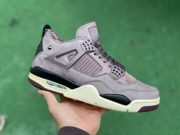 aj4 burgunderbraun AMM geschnittenes Stück reines Original Maniére x Air Jordan 4 AJ4 burgunderbraun AMM gemeinsame limitierte Auflage DV6773-220