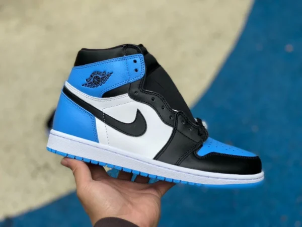 aj1 Black North Carolina Blue High-Top kostengünstigste Version des Air Jordan 1 „University Blue“ Schwarz North Carolina Blue Small Obsidian DZ5485-400