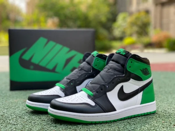 aj1 schwarz und weiß grün High-Top-Schnittstück reines Original Air Jordan 1 „Lucky Green“ schwarz und weiß grün Celtics DZ5485-031