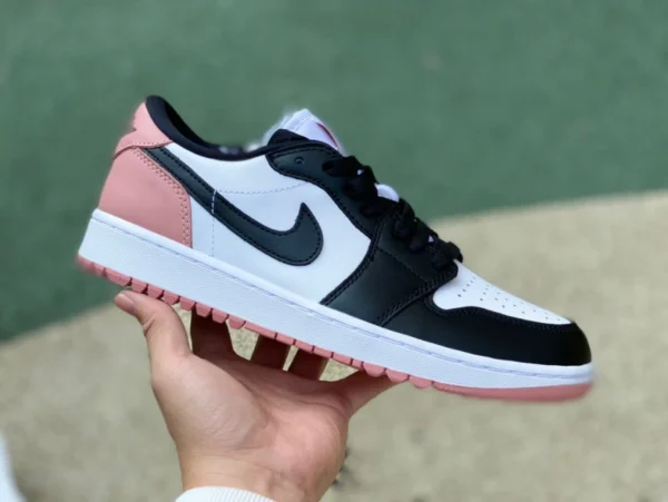 aj1 dirty pink golf low reines original Air Jordan 1 Golf Low AJ1 schwarz und weiß rosa dirty pink golf DD9315-106