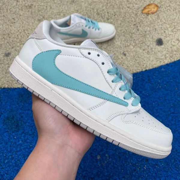 aj1 barb low top weiß Tiffany T IFFANY CO Tiffany x Travis Scott x Air Jordan 1 Low 11837 Tiffany-Verbindung DM7866-220