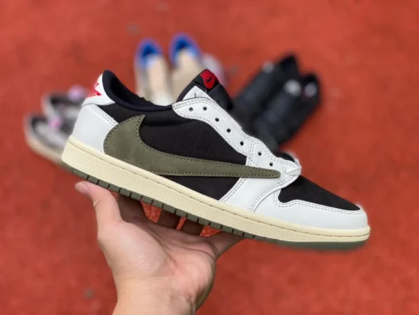 Aj1 Barb Low Olive Green Foreign Trade Pure Original Travis Scott x Air Jordan 1 Low OG WMNS Olive DZ4137