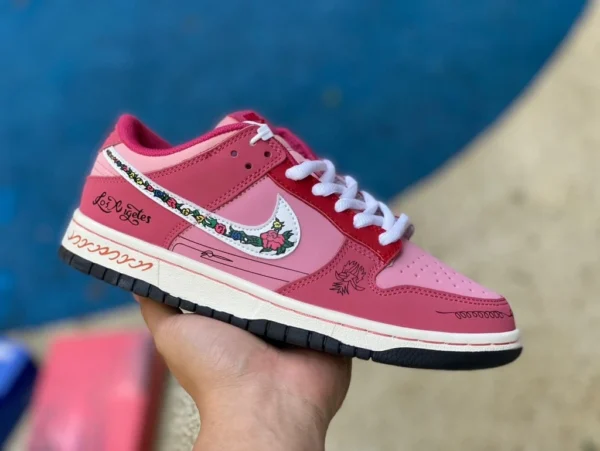 Dunk weiß rosa Rose angepasst Nike Dunk Low Gypsy Rose cw1590-100