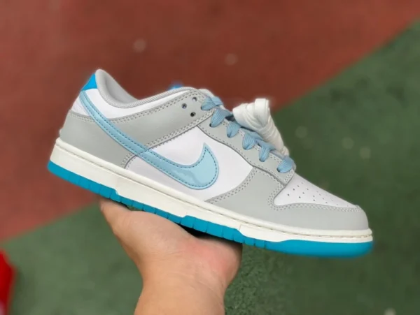 Dunk520 weiß und blau Nike Dunk Low 520 weiße und blaue Low-Top-Retro-Freizeitsneaker FN3433-141