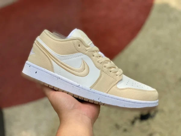 aj1 beige weiße Segelseide AirJordan 1 Low Top beige weiße Segelseide FN3722-701