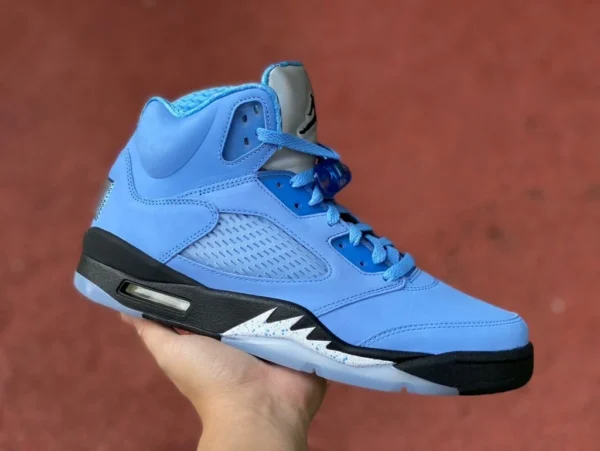 aj5 North Carolina blau y3 Heyuan Version Air Jordan 5 „UNC“ AJ5 North Carolina blau Retro-Basketballschuhe DV1310-401