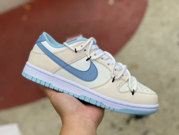 Dunk beige und blauer Riemen Nike Dunk Low hellblaue, rutschfeste, verschleißfeste Low-Top-Freizeitsneaker DD1503-123