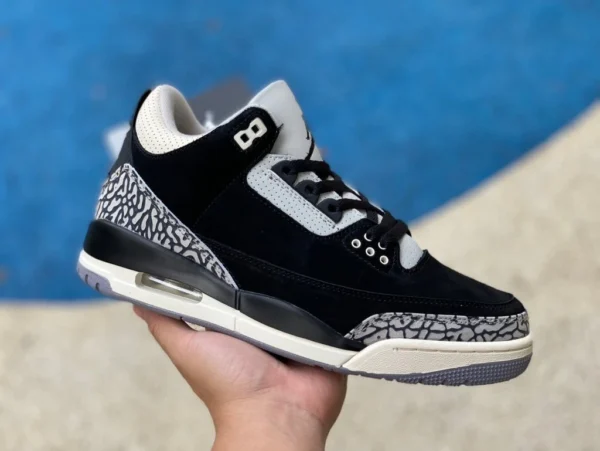 aj3 Coconut Milk Black Burst Pattern Air Jordan 3 „Off Noir“ ck9246-001