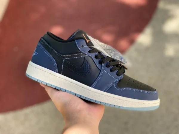 aj1 schwarz und blau Air Jordan 1 Low AJ1 schwarz und blau Low Top fj5478-010