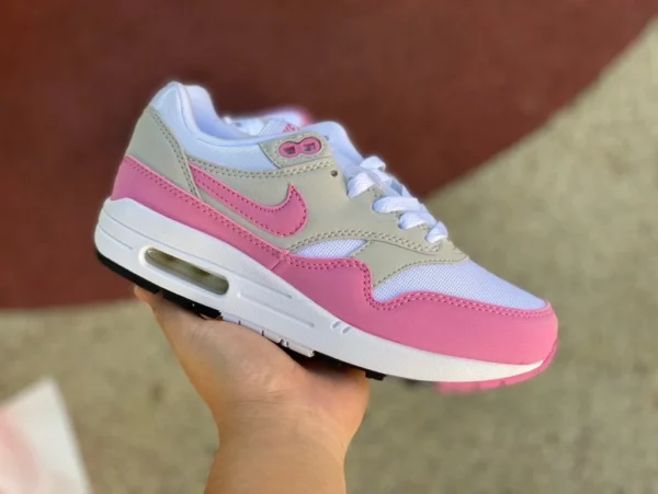 Max1 weißes Pulver Nike Air Max 1 „Fuchsia Dream“ verschleißfeste, atmungsaktive Low-Top-Freizeitschuhe weißes Pulver DZ2628-001