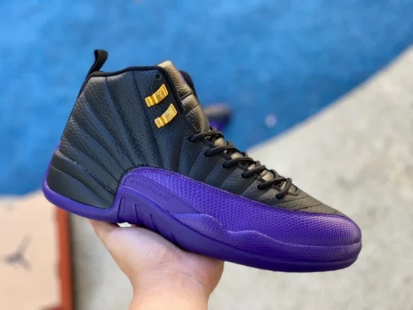 aj12 black purple high top x version Air Jordan 12 Black/Field Purple-Metallic Gold-Taxi black purple CT8