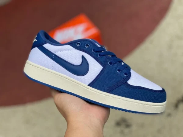 aj1ko weiß und blau niedrig Air Jordan 1 KO Low weiß und blau Low-Top-Retro-Basketballschuhe für Herren DX4981-103