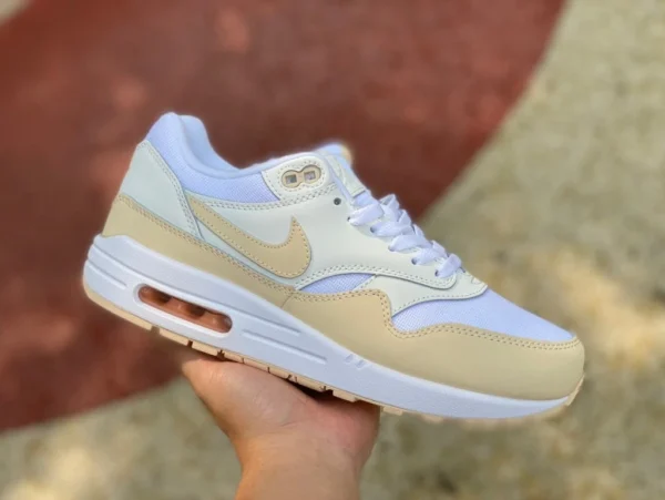 Max1 weiß beige Nike/Nike Air Max 1 Retro-Low-Top-Laufschuhe mit bequemer Dämpfung und sportlicher Passform FB5060-100