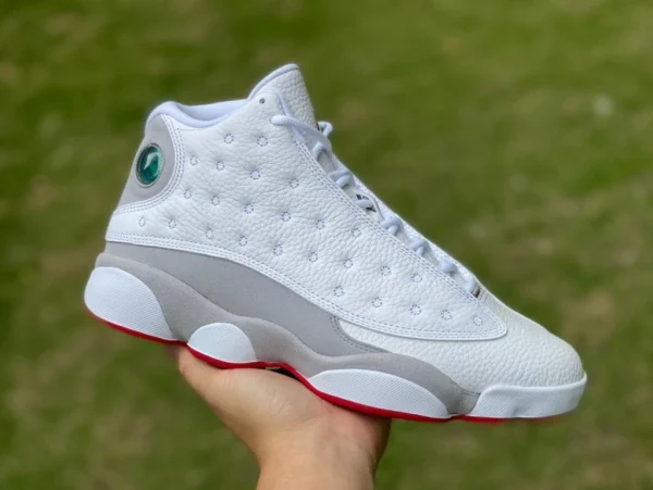 aj13 Weiß Grau Rot High Top Air Jordan 13 „Wolf Grey“ Wolf Grau Weiß Rot High Top 414571-160