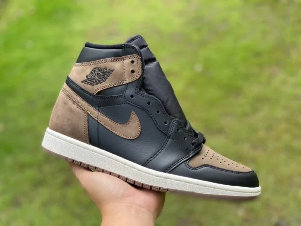 aj1 Mokka Schwarz Braun Leder Y-Version Air Jordan 1 High OG „Palomino“ Leder Mokka High Top Braun Schwarz DZ5485-020